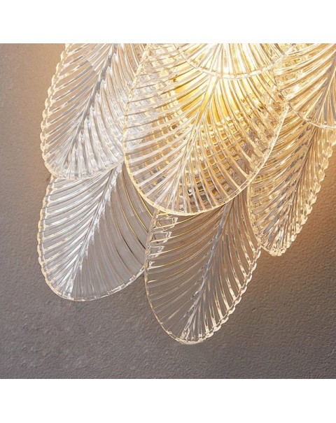 Light luxury French glass bedside wall lamp master bedroom post-modern minimalist Italian antique creative living room corridor lamps and lanterns