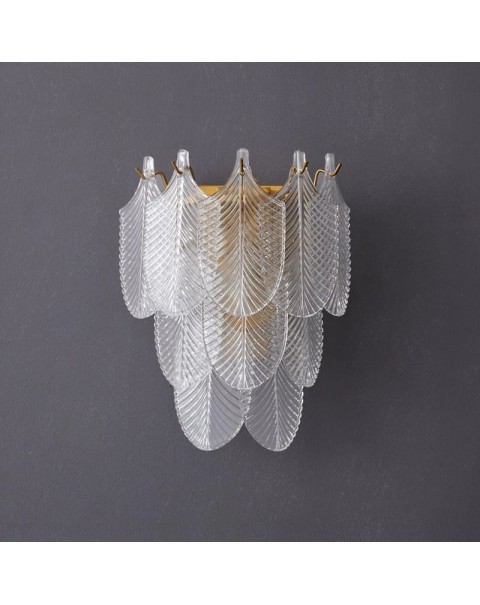 Light luxury French glass bedside wall lamp master bedroom post-modern minimalist Italian antique creative living room corridor lamps and lanterns