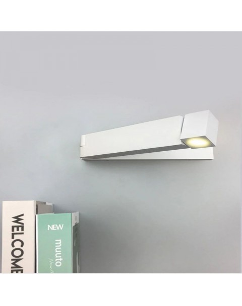 Square simple folding wall lamp adjustable angle with switch hotel hotel study bedroom bedside reading light
