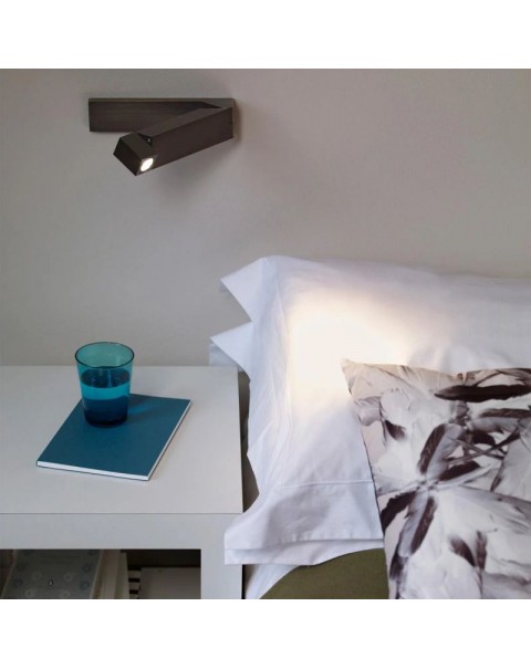 Square simple folding wall lamp adjustable angle with switch hotel hotel study bedroom bedside reading light