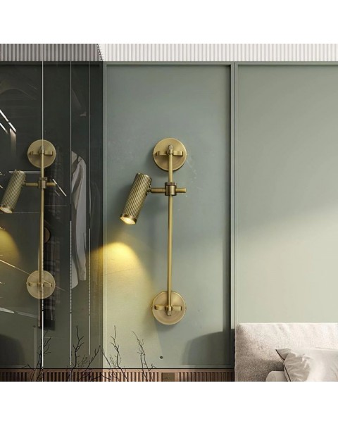 Post-modern copper retro wall lamp designer personalized living room TV background wall hallway corridor bedroom bedside lamps