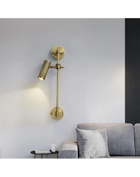 Post-modern copper retro wall lamp designer personalized living room TV background wall hallway corridor bedroom bedside lamps