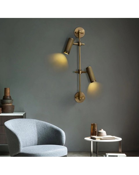 Post-modern copper retro wall lamp designer personalized living room TV background wall hallway corridor bedroom bedside lamps