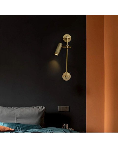 Post-modern copper retro wall lamp designer personalized living room TV background wall hallway corridor bedroom bedside lamps
