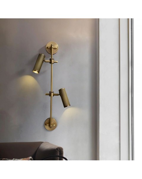 Post-modern copper retro wall lamp designer personalized living room TV background wall hallway corridor bedroom bedside lamps