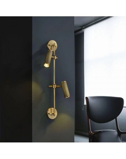 Post-modern copper retro wall lamp designer personalized living room TV background wall hallway corridor bedroom bedside lamps