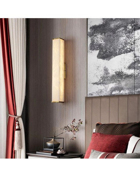 Modern simple light luxury lucite wall lamp designer living room background wall lamp new Chinese bedroom bedside lamp long wall lamps