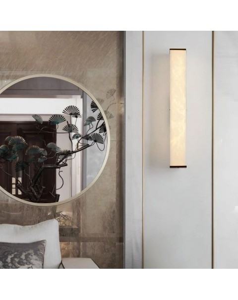 Modern simple light luxury lucite wall lamp designer living room background wall lamp new Chinese bedroom bedside lamp long wall lamps