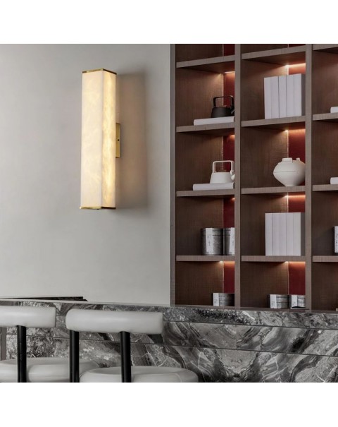 Modern simple light luxury lucite wall lamp designer living room background wall lamp new Chinese bedroom bedside lamp long wall lamps