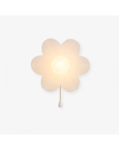 MOFAS Scandinavian modern bedroom bedside cream wind net red full-spectrum eye protection children's flowers wall lamp with switch