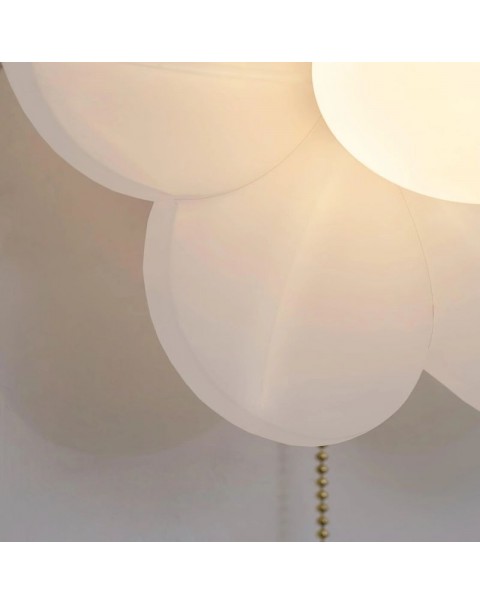 MOFAS Scandinavian modern bedroom bedside cream wind net red full-spectrum eye protection children's flowers wall lamp with switch