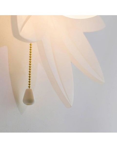 MOFAS Scandinavian modern bedroom bedside cream wind net red full-spectrum eye protection children's flowers wall lamp with switch