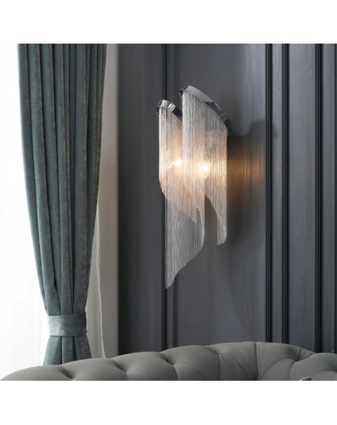 Light luxury post-modern wall lamp bedroom bedside tassel lamp hotel project lights personalized creative aisle stairwell wall lamps