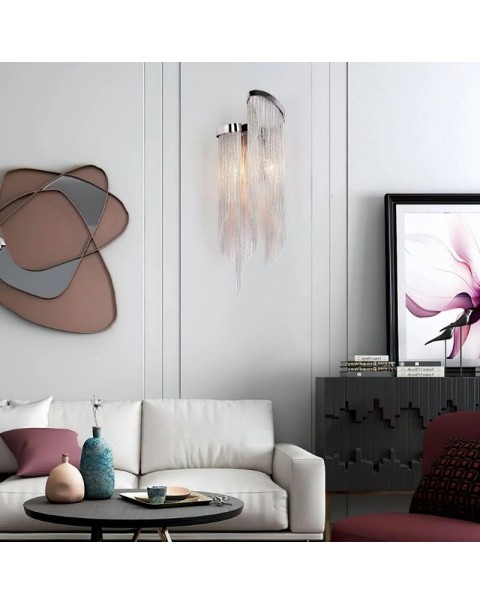 Light luxury post-modern wall lamp bedroom bedside tassel lamp hotel project lights personalized creative aisle stairwell wall lamps