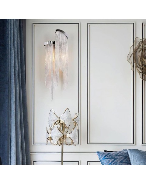 Light luxury post-modern wall lamp bedroom bedside tassel lamp hotel project lights personalized creative aisle stairwell wall lamps