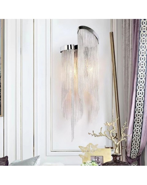 Light luxury post-modern wall lamp bedroom bedside tassel lamp hotel project lights personalized creative aisle stairwell wall lamps