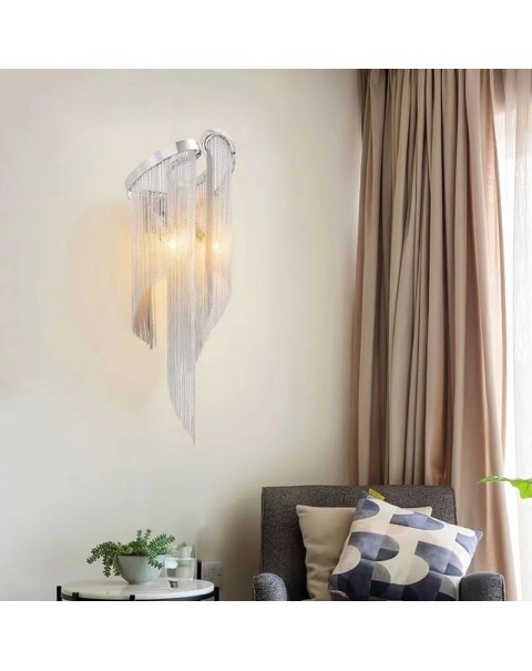 Light luxury post-modern wall lamp bedroom bedside tassel lamp hotel project lights personalized creative aisle stairwell wall lamps