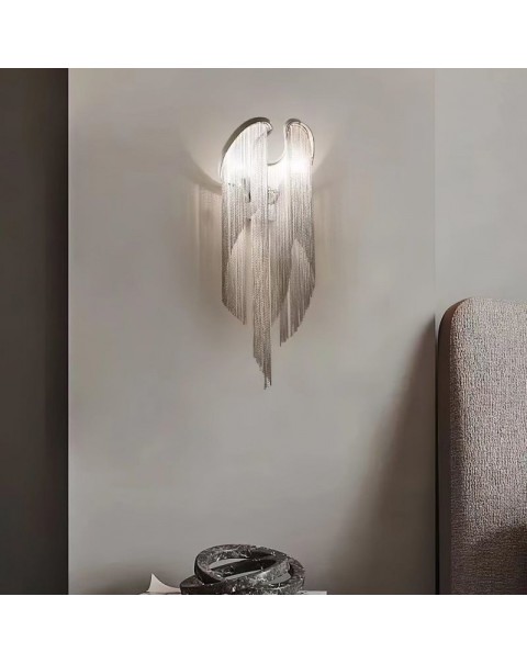 Light luxury post-modern wall lamp bedroom bedside tassel lamp hotel project lights personalized creative aisle stairwell wall lamps