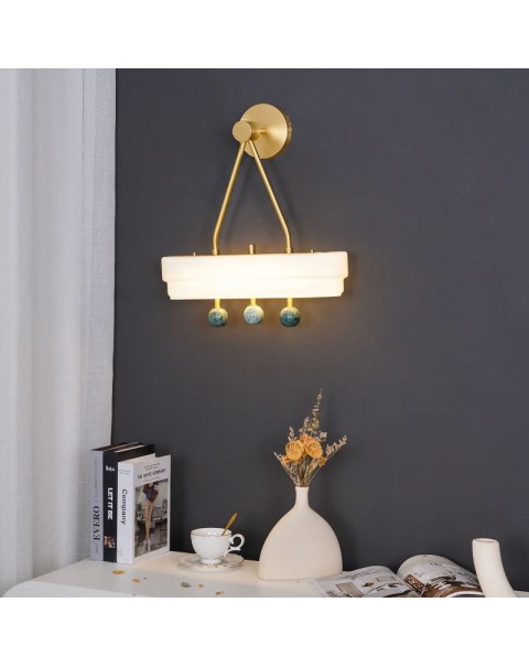 Scandinavian modern simple marble table lamp new chinese designer hotel villa living room bedroom premium feeling table lamps
