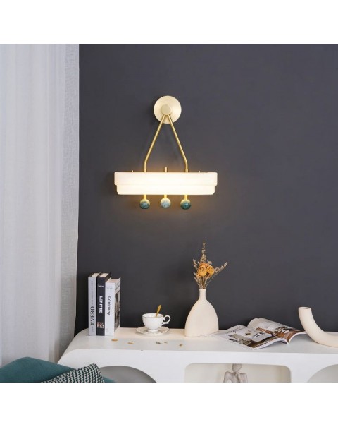 Scandinavian modern simple marble table lamp new chinese designer hotel villa living room bedroom premium feeling table lamps
