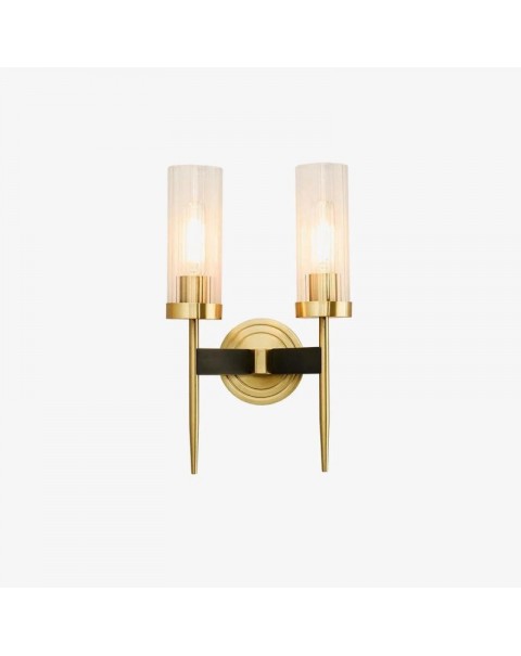 Minimalist light luxury all copper long wall lamp modern minimalist bedroom bedside designer living room TV background wall lights