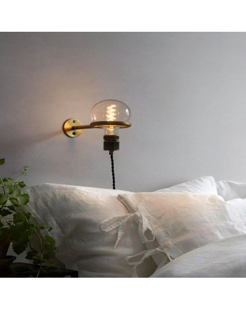 Scandinavian all brass brass bedroom bedside lamp ins store living room restaurant milk tea store personalized wall lamp B&B