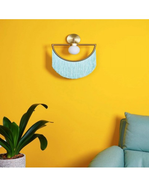 Post-modern creative tassel living room study personalized art wall lamp bedside bedroom designer model room wall lamps