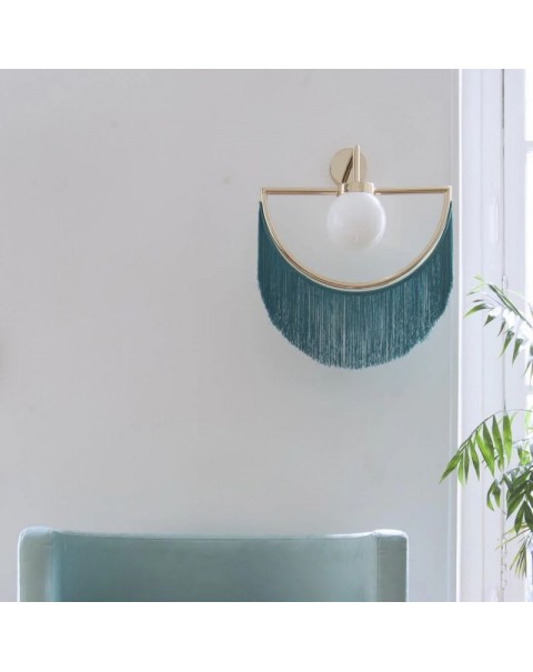 Post-modern creative tassel living room study personalized art wall lamp bedside bedroom designer model room wall lamps