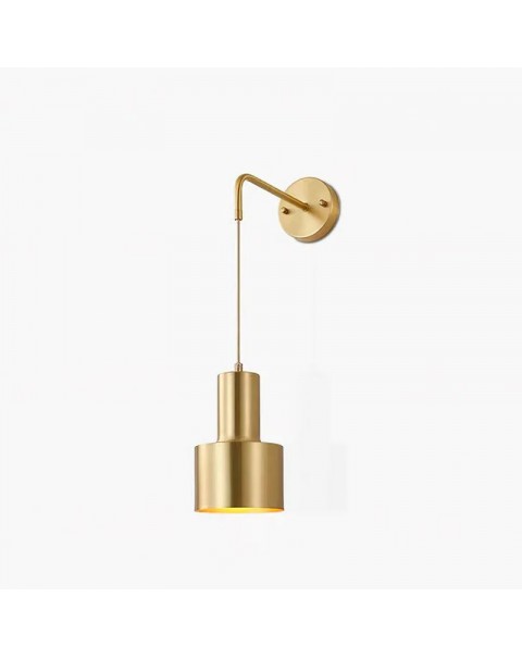 Post-modern light luxury wall lamp bedroom bedside lamp simple Scandinavian creative copper wall lamp living room hotel aisle wall light