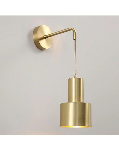 Post-modern light luxury wall lamp bedroom bedside lamp simple Scandinavian creative copper wall lamp living room hotel aisle wall light