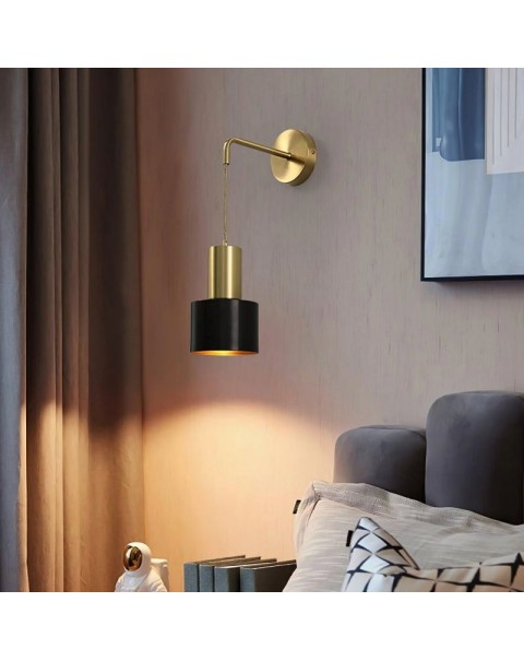 Post-modern light luxury wall lamp bedroom bedside lamp simple Scandinavian creative copper wall lamp living room hotel aisle wall light