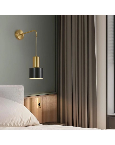 Post-modern light luxury wall lamp bedroom bedside lamp simple Scandinavian creative copper wall lamp living room hotel aisle wall light