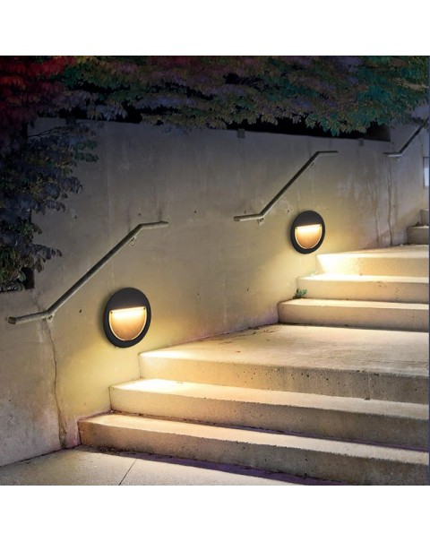 Outdoor waterproof wall corner light stair step skirting light without opening hole hotel landscape stepping night light.