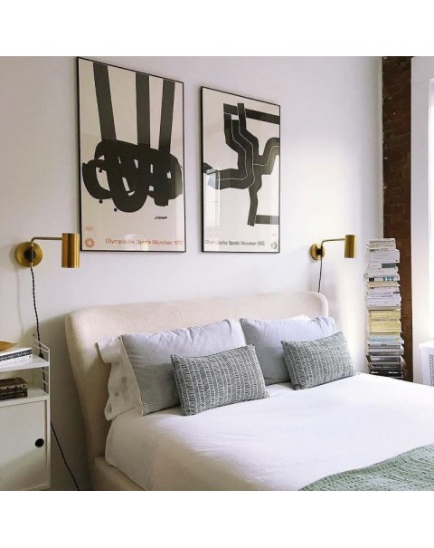 Scandinavian creative bedroom bedside wall lamp post-modern minimalist personality living room corridor aisle light art mirror lamps and lanterns