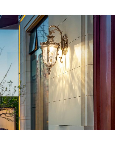 Outdoor wall light waterproof garden light European villa led balcony aisle stairs outdoor fence doorway wall light