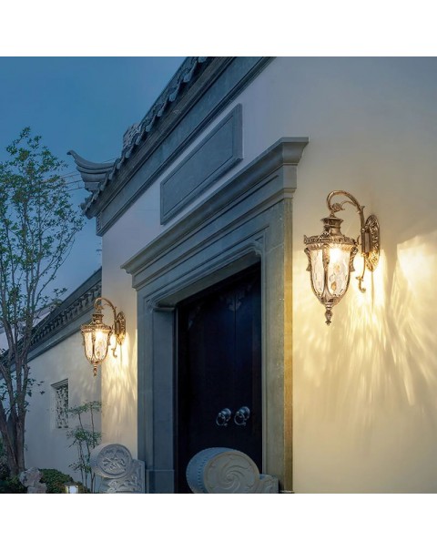 Outdoor wall light waterproof garden light European villa led balcony aisle stairs outdoor fence doorway wall light