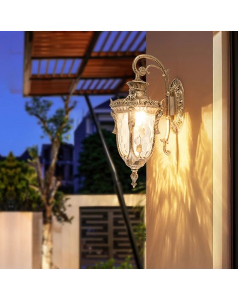 Outdoor wall light waterproof garden light European villa led balcony aisle stairs outdoor fence doorway wall light