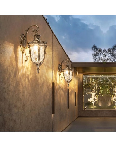 Outdoor wall light waterproof garden light European villa led balcony aisle stairs outdoor fence doorway wall light