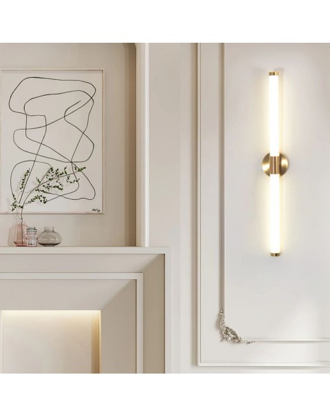 Minimalist wall lamp creative linear LED long strip light Scandinavian minimalist living room sofa background wall bedroom bedside light
