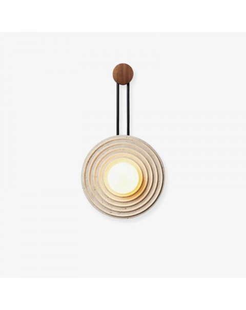 Wheel of the Year   Designer creative natural marble living room bedroom bedside entrance hallway cream wabi-sabi style wall sconces