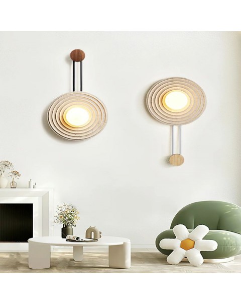 Wheel of the Year   Designer creative natural marble living room bedroom bedside entrance hallway cream wabi-sabi style wall sconces