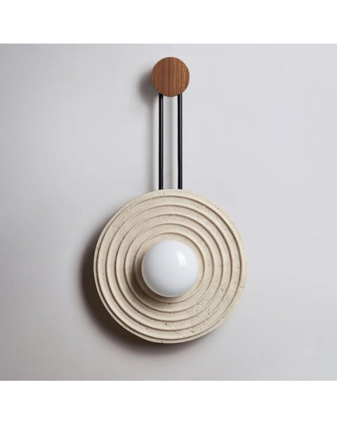 Wheel of the Year   Designer creative natural marble living room bedroom bedside entrance hallway cream wabi-sabi style wall sconces