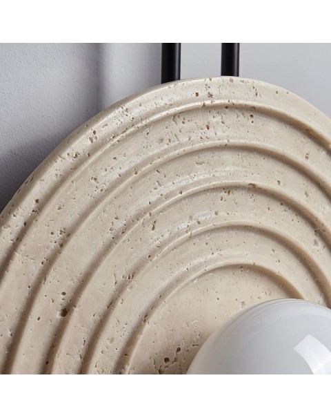 Wheel of the Year   Designer creative natural marble living room bedroom bedside entrance hallway cream wabi-sabi style wall sconces