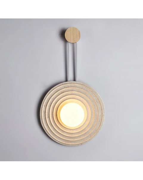 Wheel of the Year   Designer creative natural marble living room bedroom bedside entrance hallway cream wabi-sabi style wall sconces