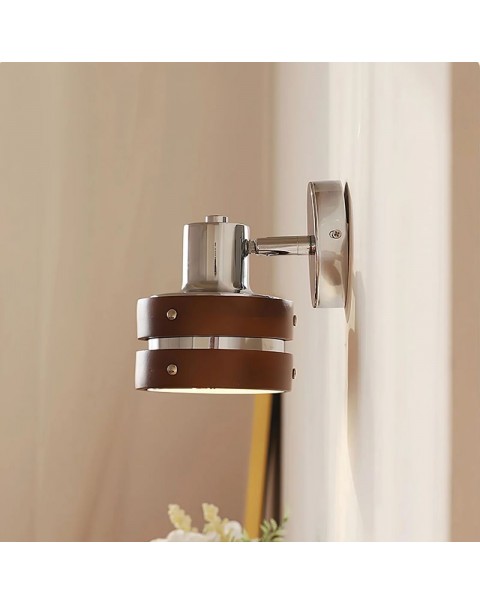 Miji light and shadow American living room background wall solid wood wall lamps Nanyang ins cafe bedroom hotel antique lamps and lanterns