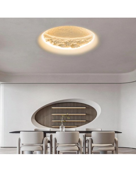 Moon wall lamp bedroom bedside lamp living room background wall ambient light home ceiling light creative art plaster downlight