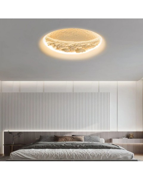 Moon wall lamp bedroom bedside lamp living room background wall ambient light home ceiling light creative art plaster downlight