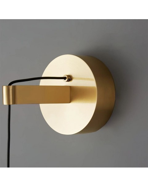 Wall lamp Scandinavian light luxury all copper bedside wall lamp modern simple long line living room home bar lamp crystal head wall lamps