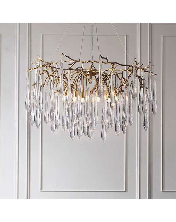 Light luxury crystal chandelier post-modern living...