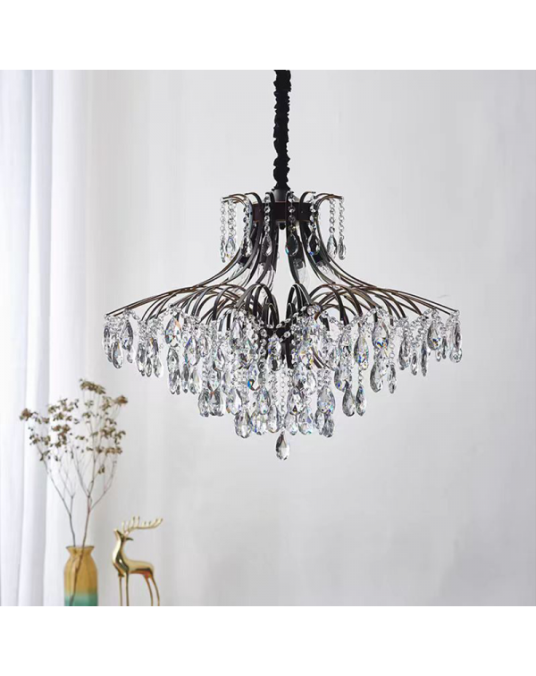 Living room light American light luxury crystal la...